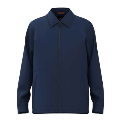 Blue - Front - Boss Mens Leejay Regular Shirt Jacket