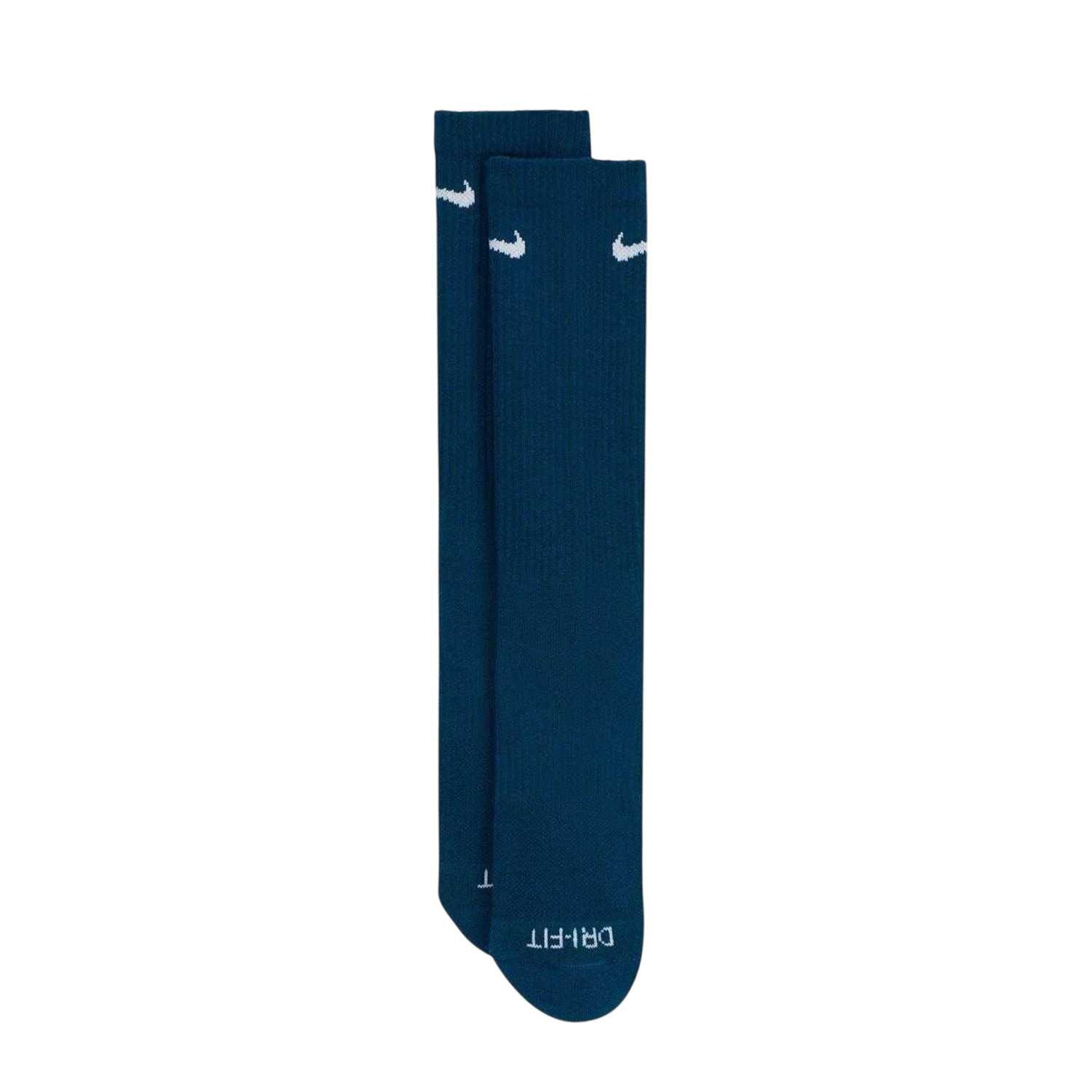 White-Brown-Navy - Lifestyle - Nike Unisex Adult Everyday Plus Cushioned Crew Socks (Pack of 3)