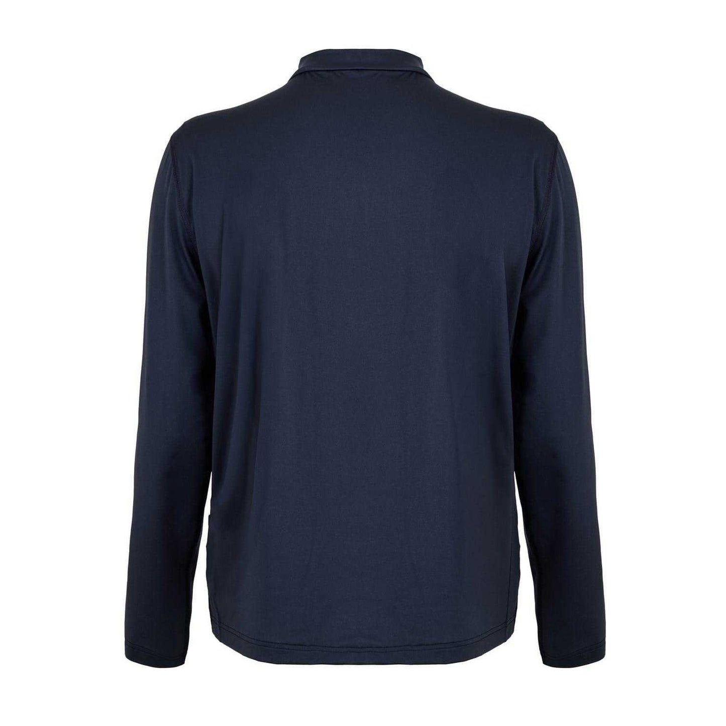 Navy - Back - Boss Mens Performance Quarter Zip Long-Sleeved Top