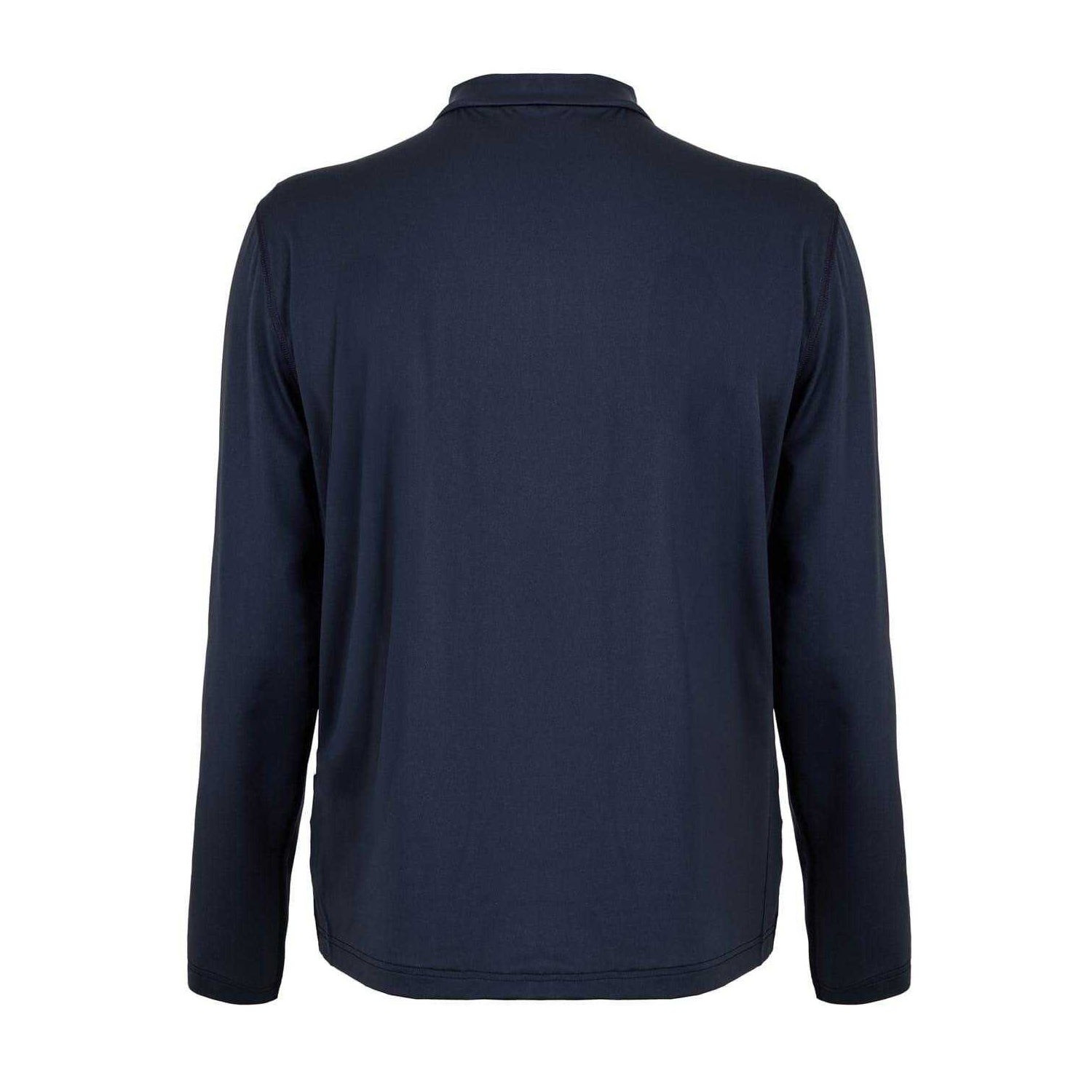 Navy - Back - Boss Mens Performance Quarter Zip Long-Sleeved Top