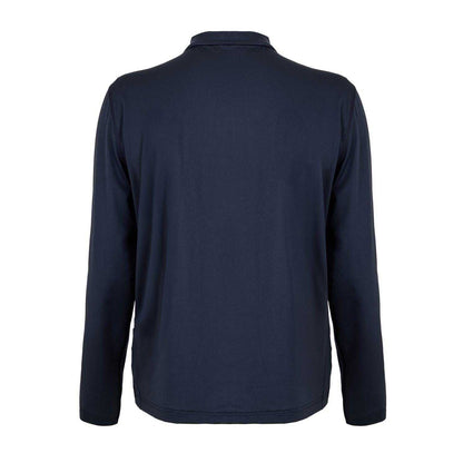 Navy - Back - Boss Mens Performance Quarter Zip Long-Sleeved Top