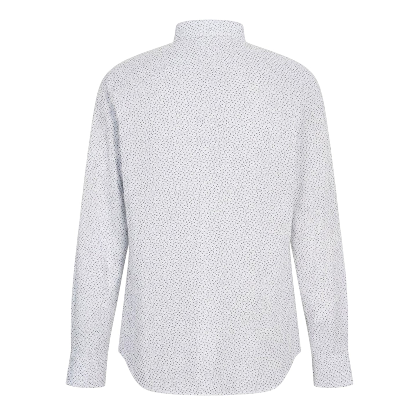 White - Back - Gant Mens All-Over Print Poplin Long-Sleeved Shirt