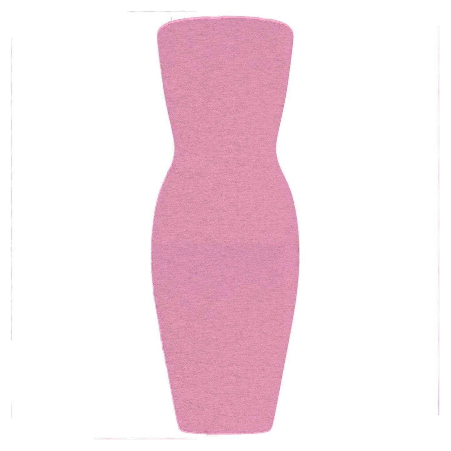 Pink - Front - Honeyz Womens-Ladies Strapless Bodycon Dress
