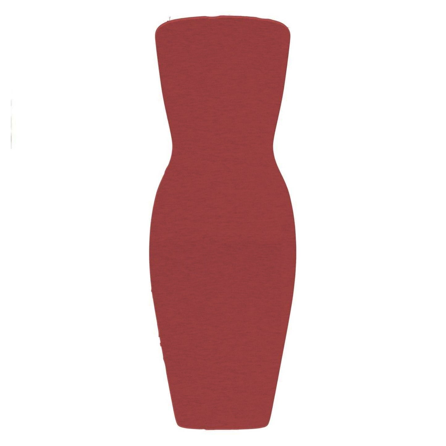 Rust - Front - Honeyz Womens-Ladies Strapless Bodycon Dress