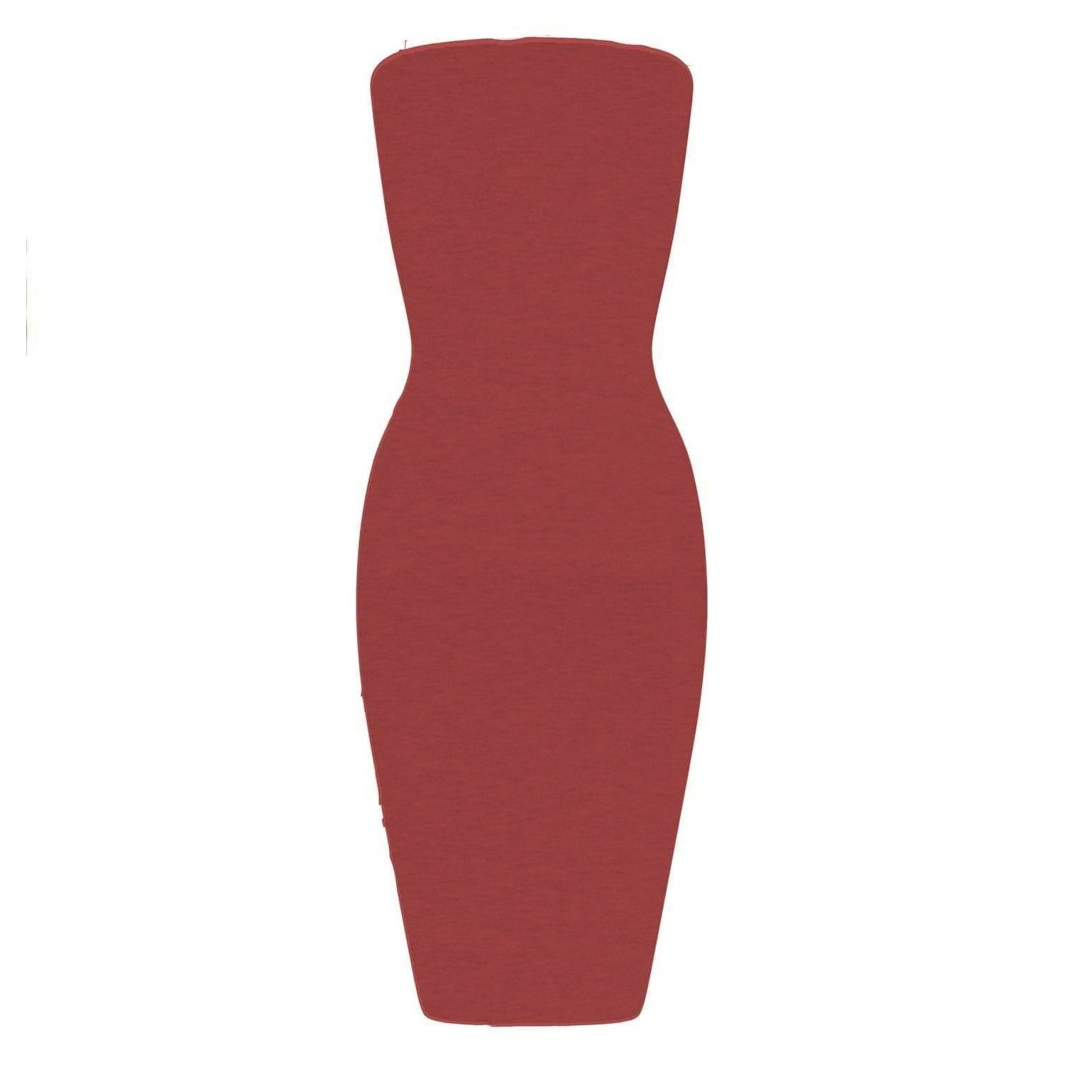 Rust - Front - Honeyz Womens-Ladies Strapless Bodycon Dress
