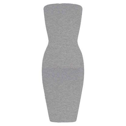 Grey - Front - Honeyz Womens-Ladies Strapless Bodycon Dress