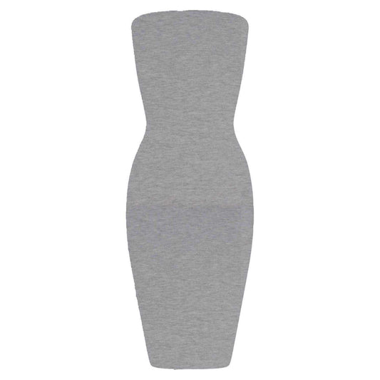 Grey - Front - Honeyz Womens-Ladies Strapless Bodycon Dress