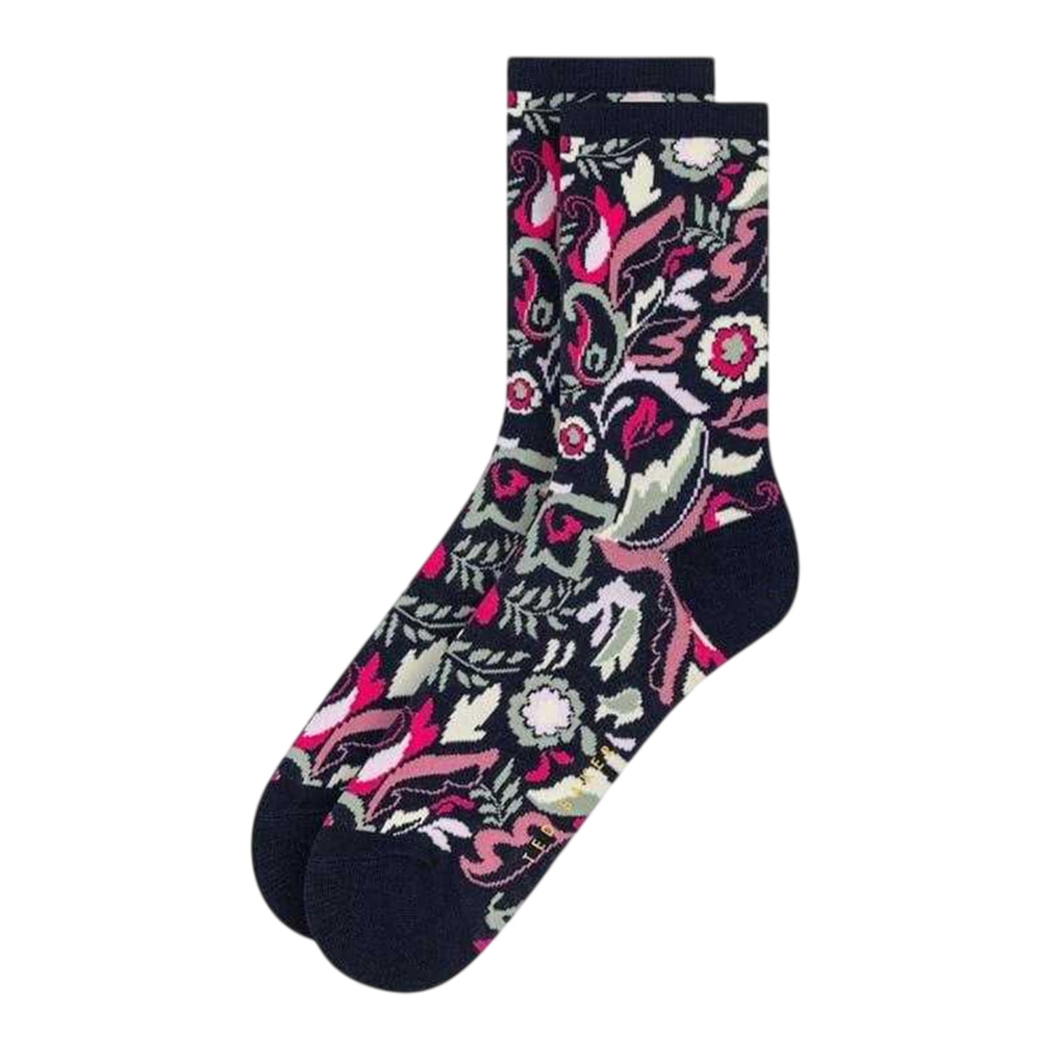 Black-Multicoloured - Back - Ted Baker Womens-Ladies Assorted Designs Crew Socks (Pack of 3)