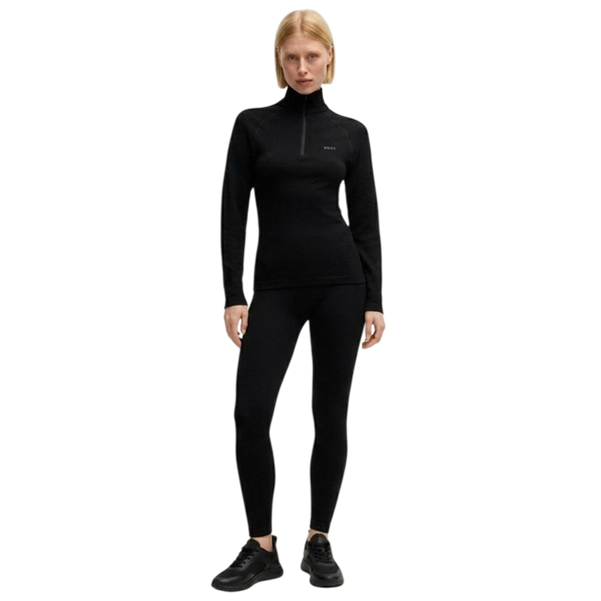 Black - Lifestyle - Boss Womens-Ladies Slim Raglan Top