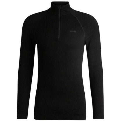 Black - Front - Boss Womens-Ladies Slim Raglan Top