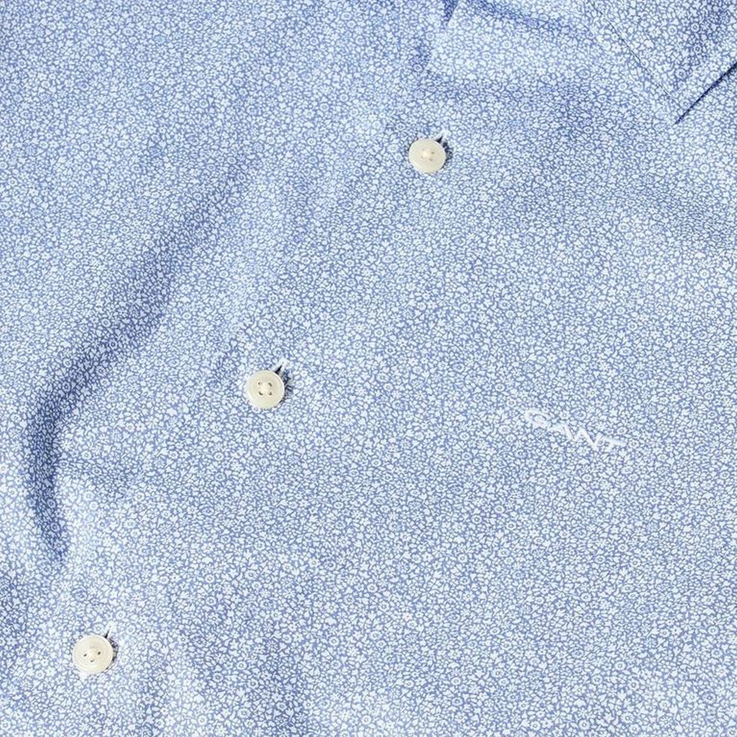 Faded Blue - Lifestyle - Gant Mens All-Over Print Poplin Regular Shirt