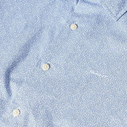Faded Blue - Lifestyle - Gant Mens All-Over Print Poplin Regular Shirt