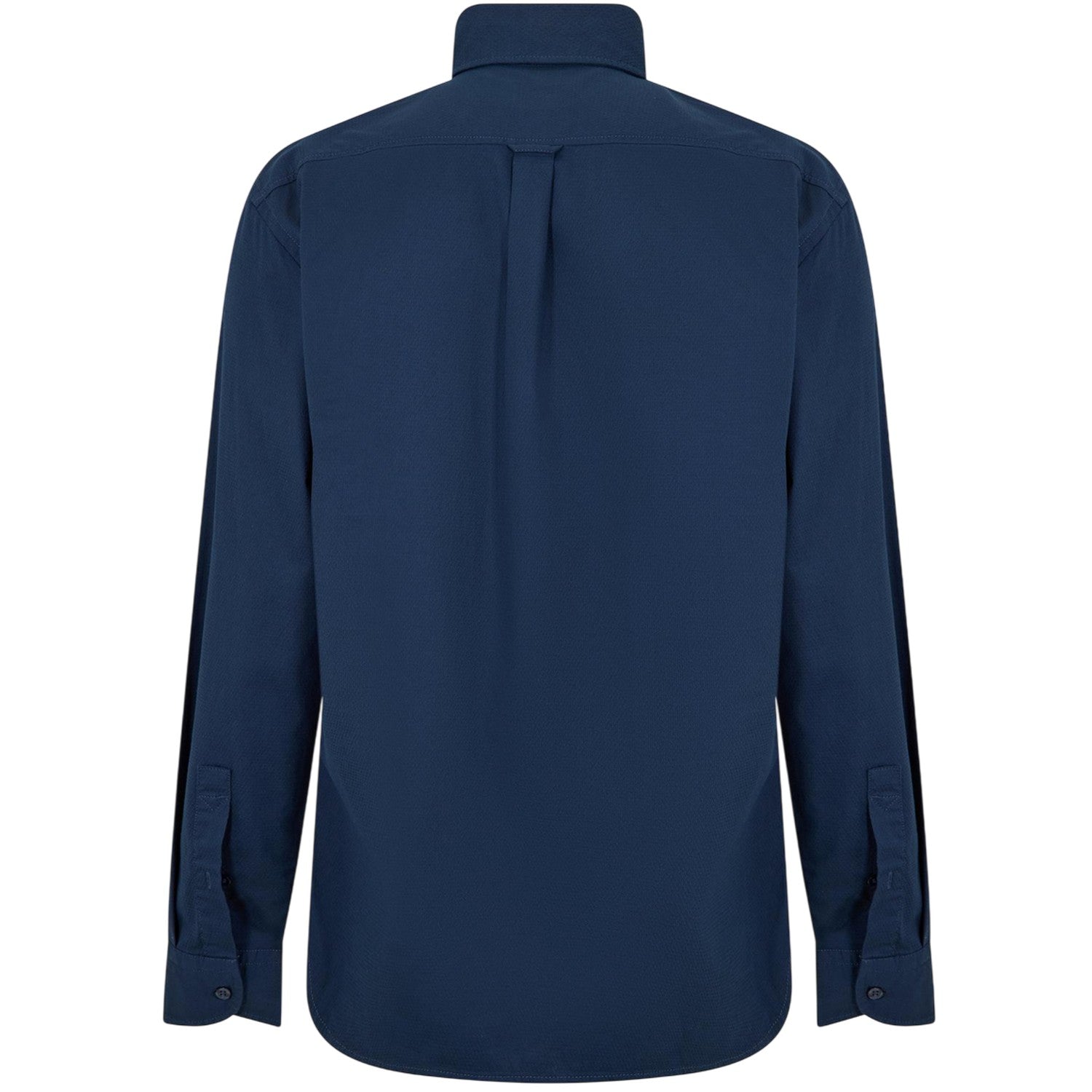 Blue - Back - Boss Mens Rickert Oxford Long-Sleeved Shirt