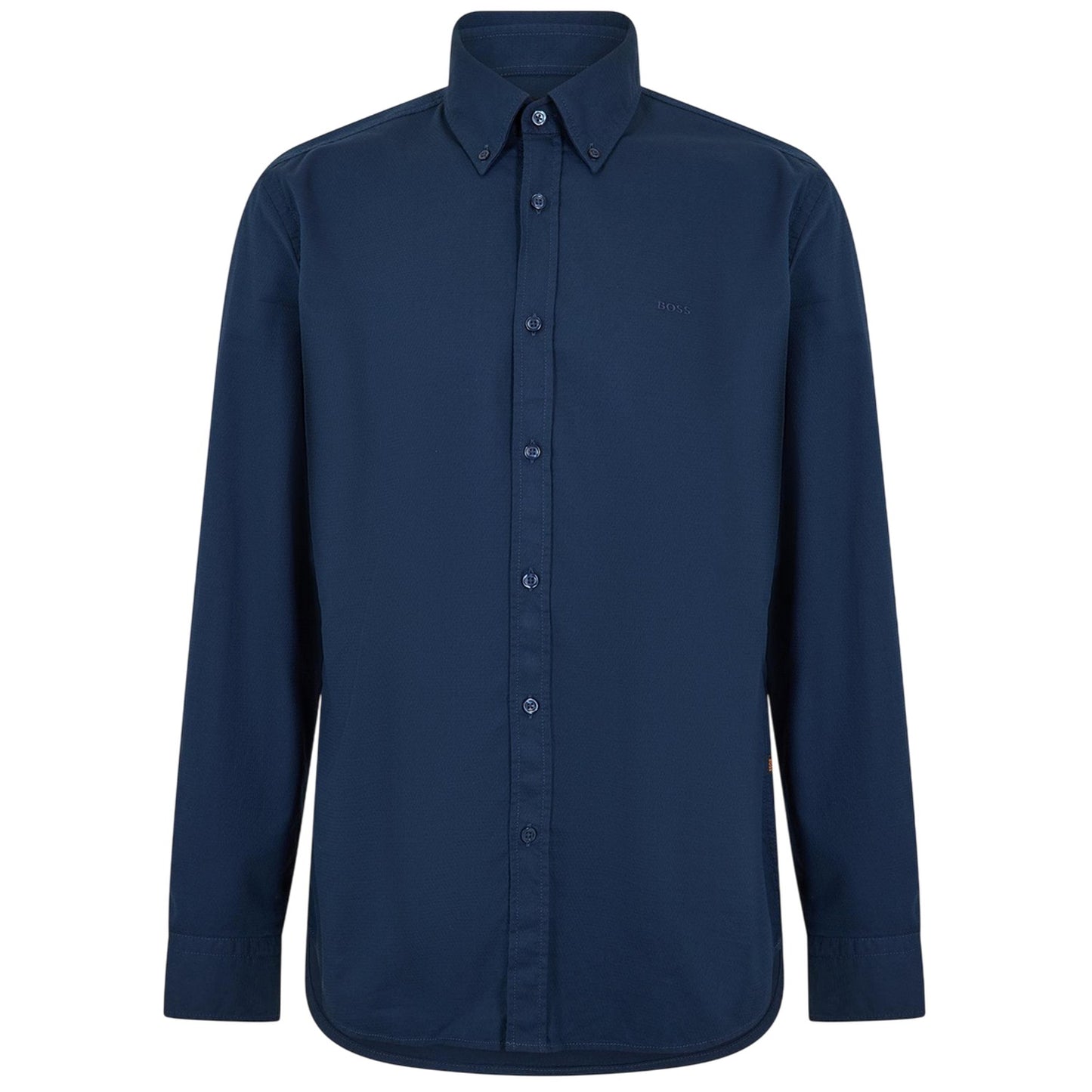 Blue - Front - Boss Mens Rickert Oxford Long-Sleeved Shirt