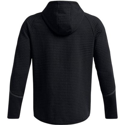 Black - Back - Under Armour Mens Unstoppable Textured Hooded Jacket