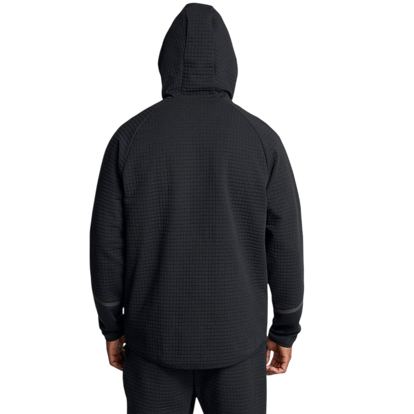 Black - Side - Under Armour Mens Unstoppable Textured Hooded Jacket