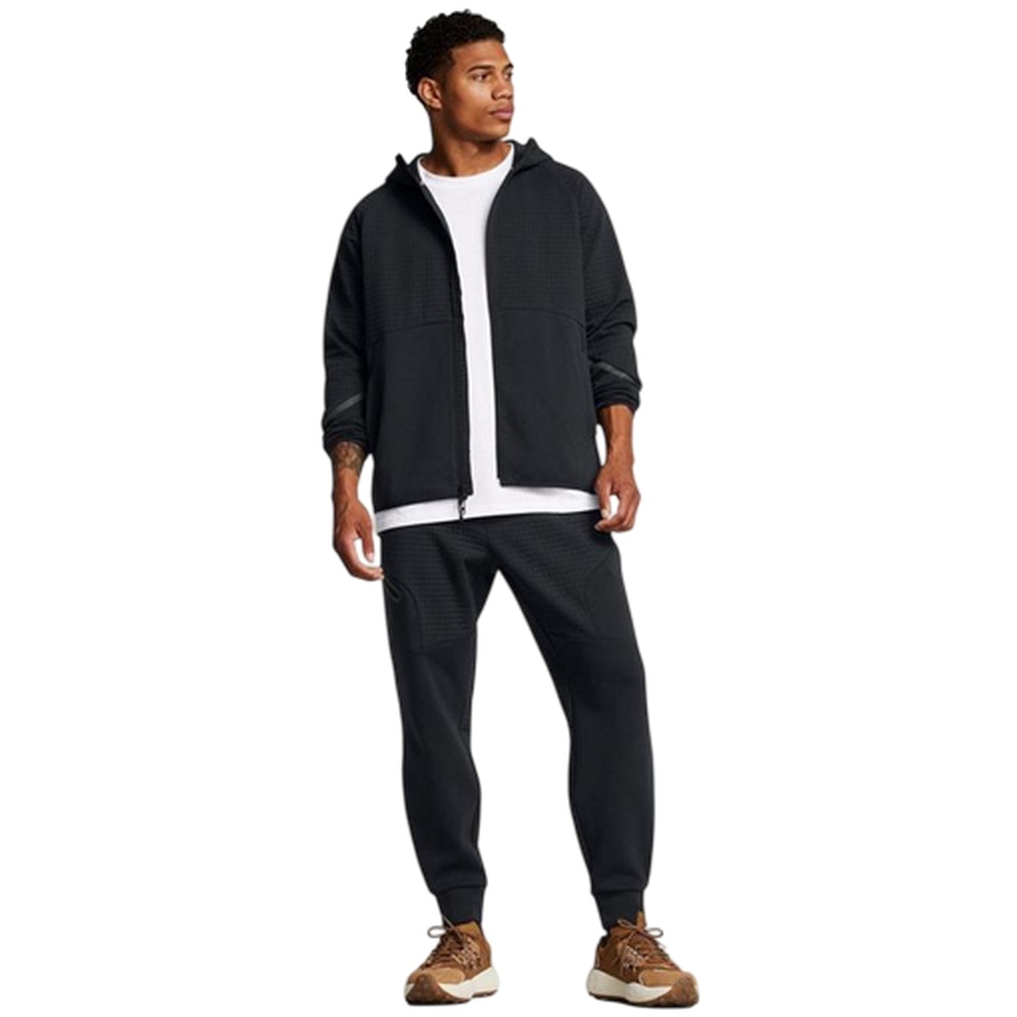 Black - Lifestyle - Under Armour Mens Unstoppable Textured Hooded Jacket