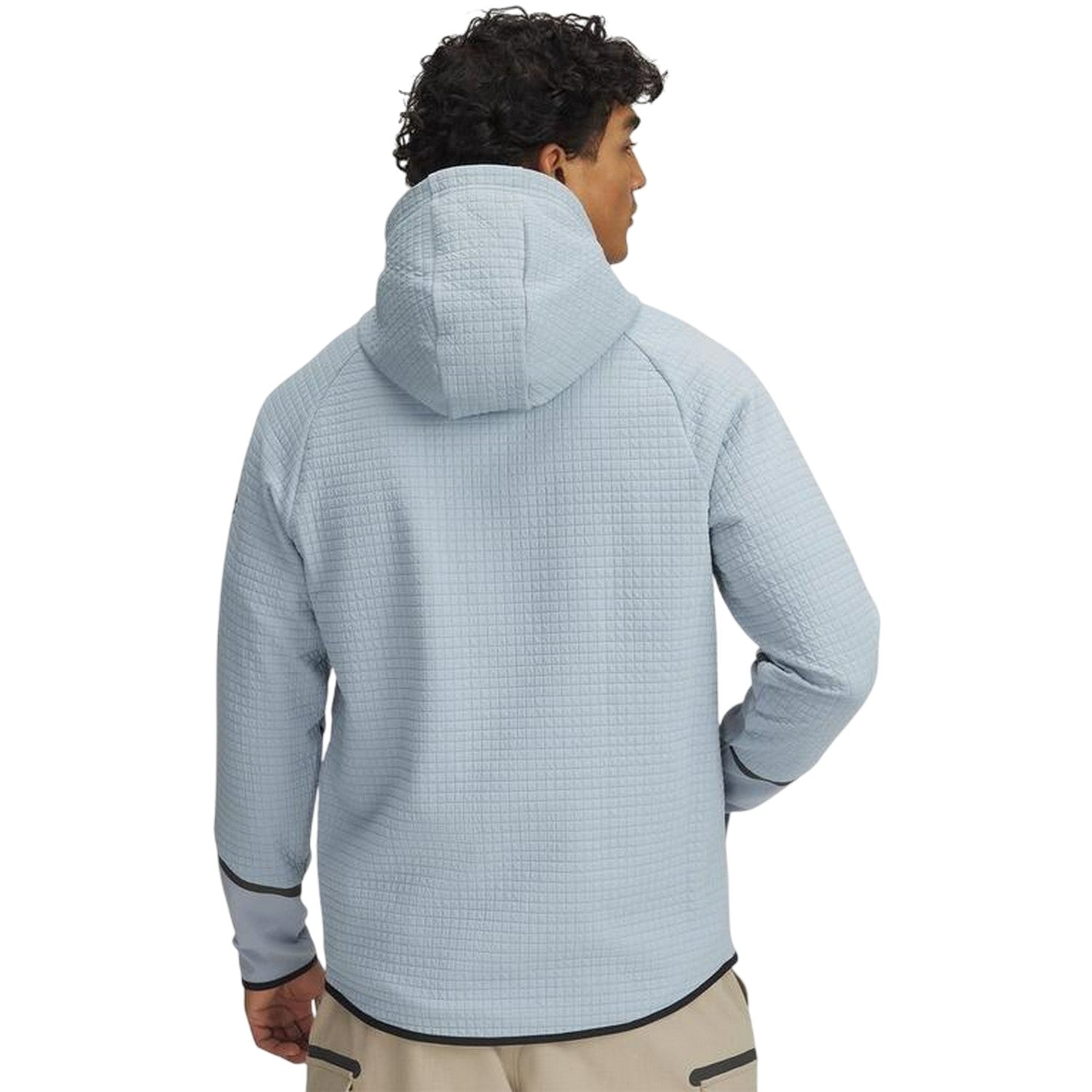 Blue - Back - Under Armour Mens Unstoppable Textured Hooded Jacket
