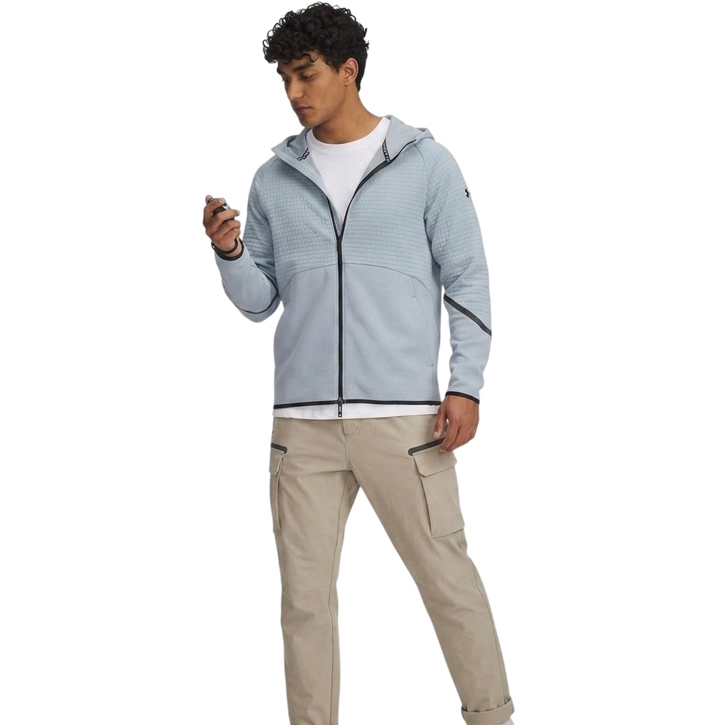 Blue - Lifestyle - Under Armour Mens Unstoppable Textured Hooded Jacket