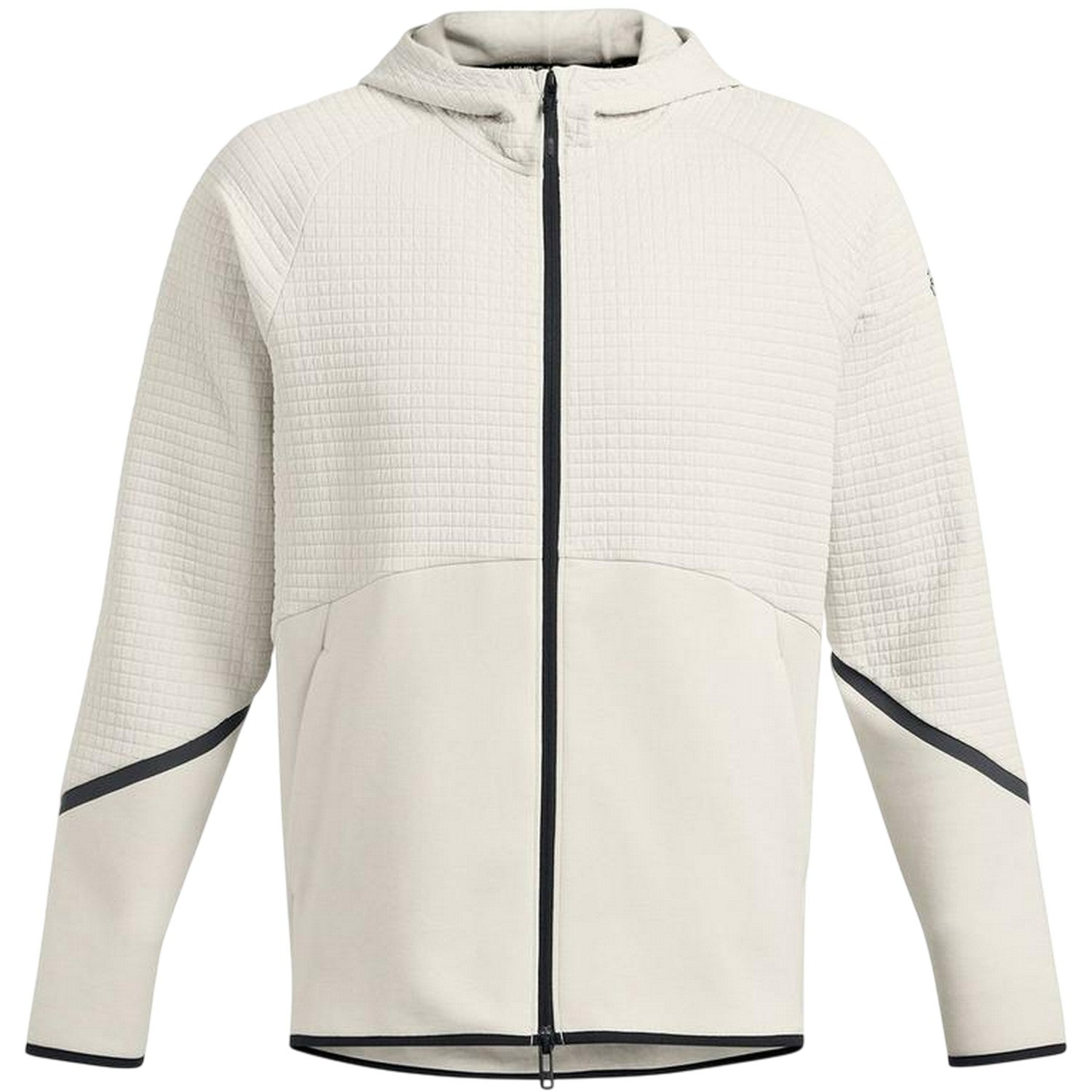 White - Front - Under Armour Mens Unstoppable Textured Hooded Jacket