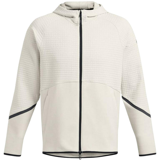White - Front - Under Armour Mens Unstoppable Textured Hooded Jacket