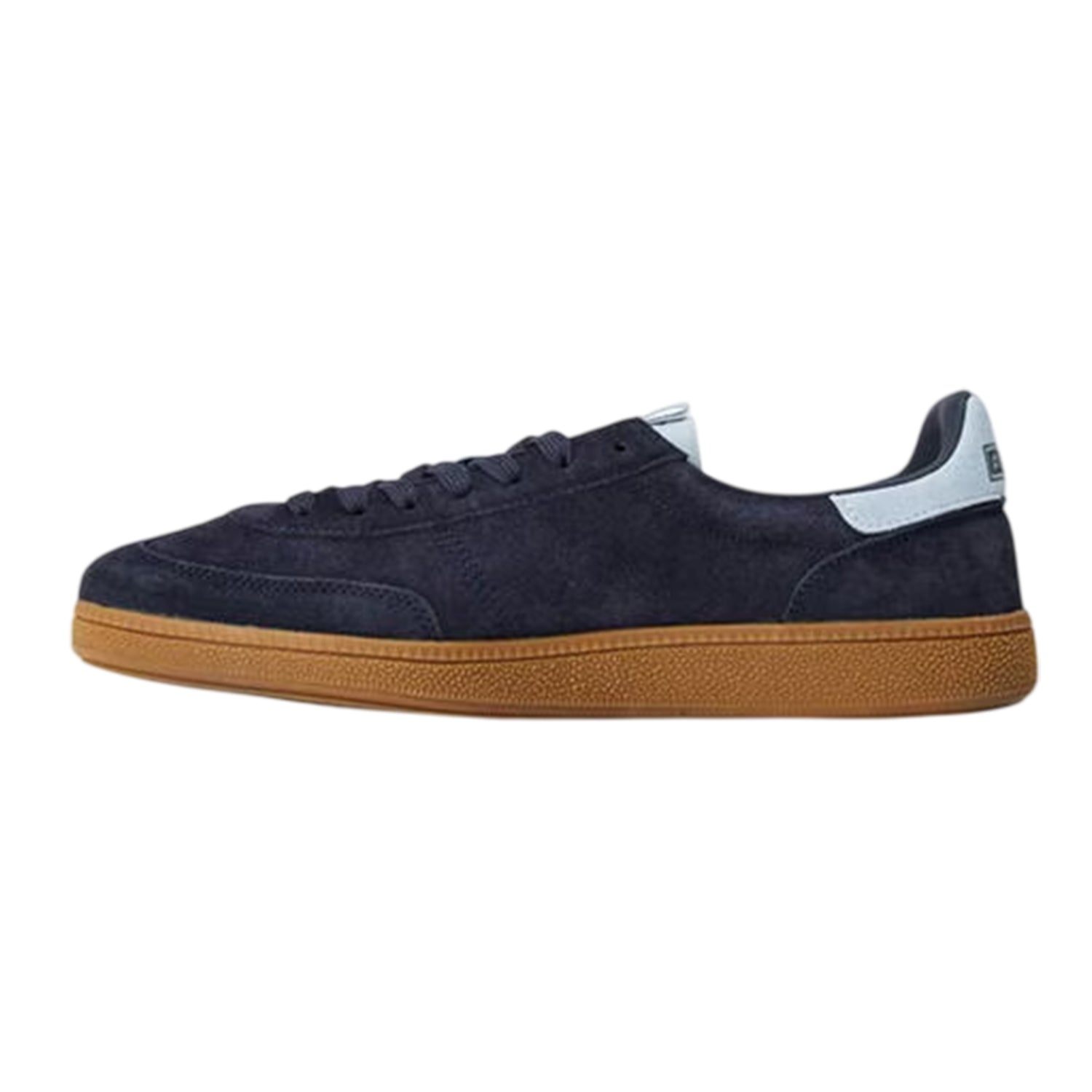 Navy-Sky - Back - Pretty Green Mens Ramblas Suede Trainers