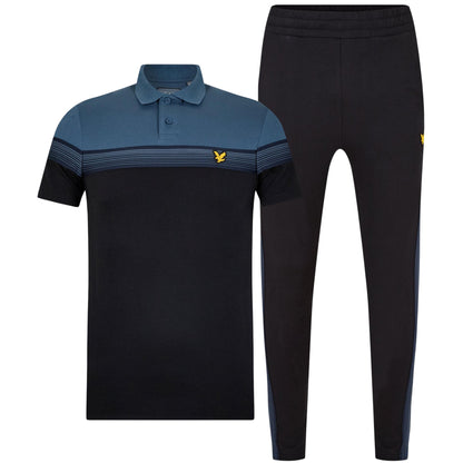 Light Navy - Front - Lyle & Scott Mens Tracksuit Set (Pack of 2)