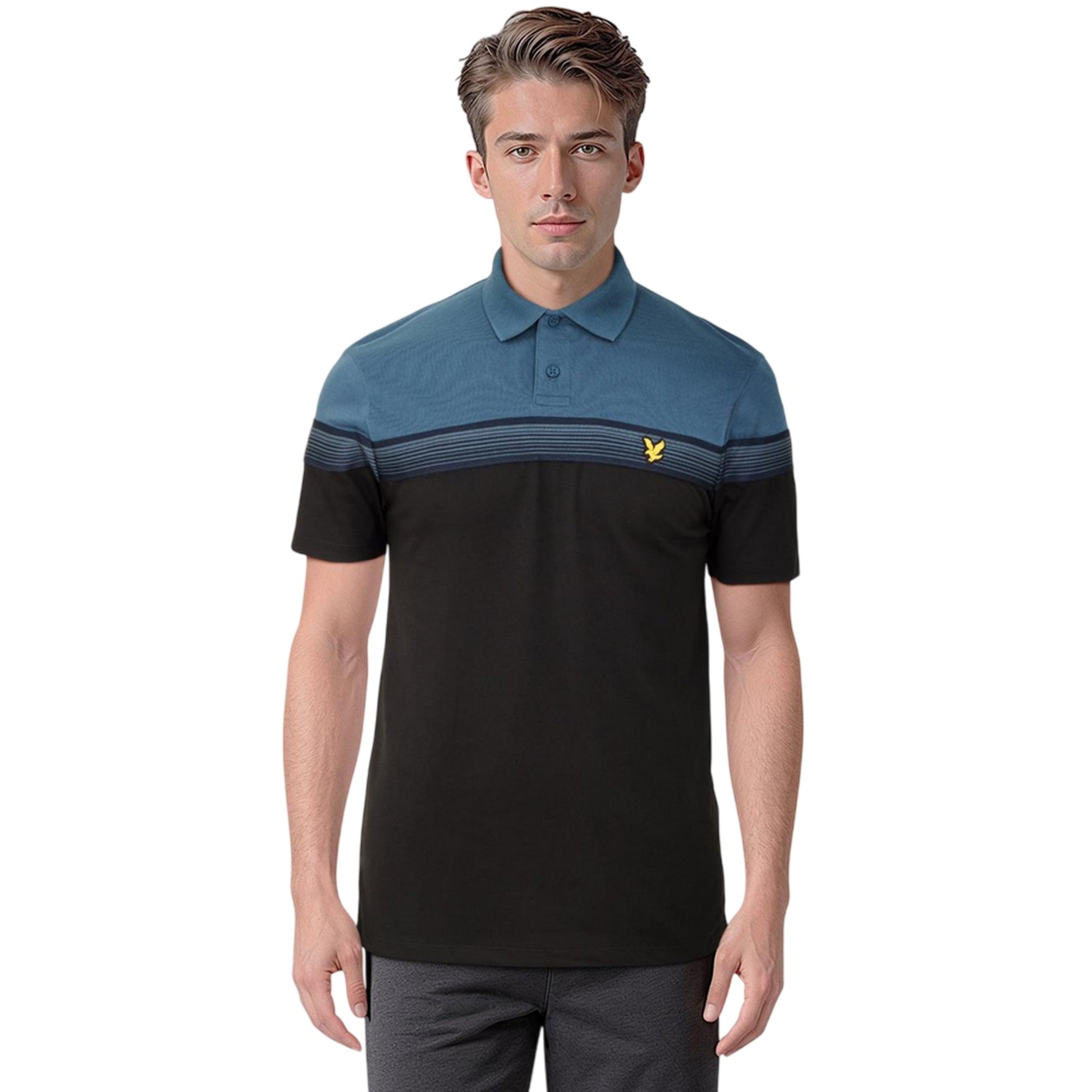 Light Navy - Side - Lyle & Scott Mens Tracksuit Set (Pack of 2)