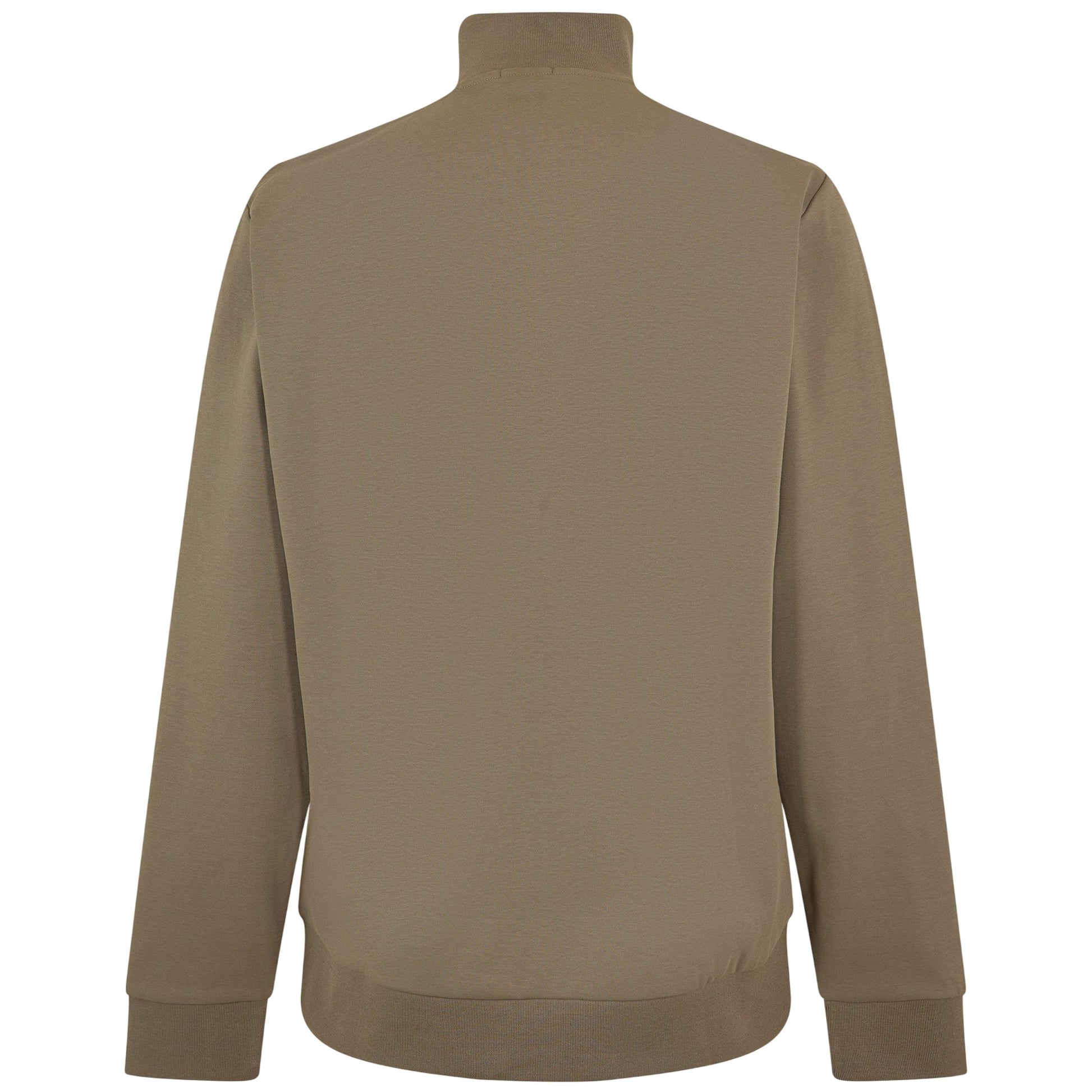 Brown - Back - Boss Mens Stimmann Fleece Top