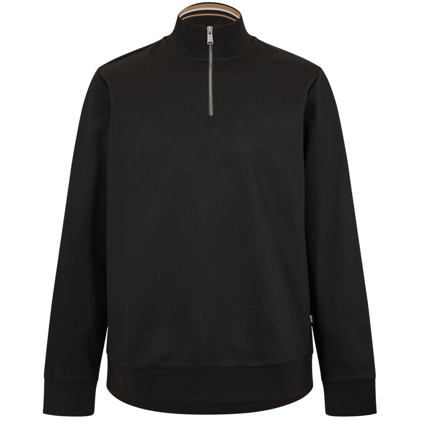 Black - Front - Boss Mens Stimmann Fleece Top
