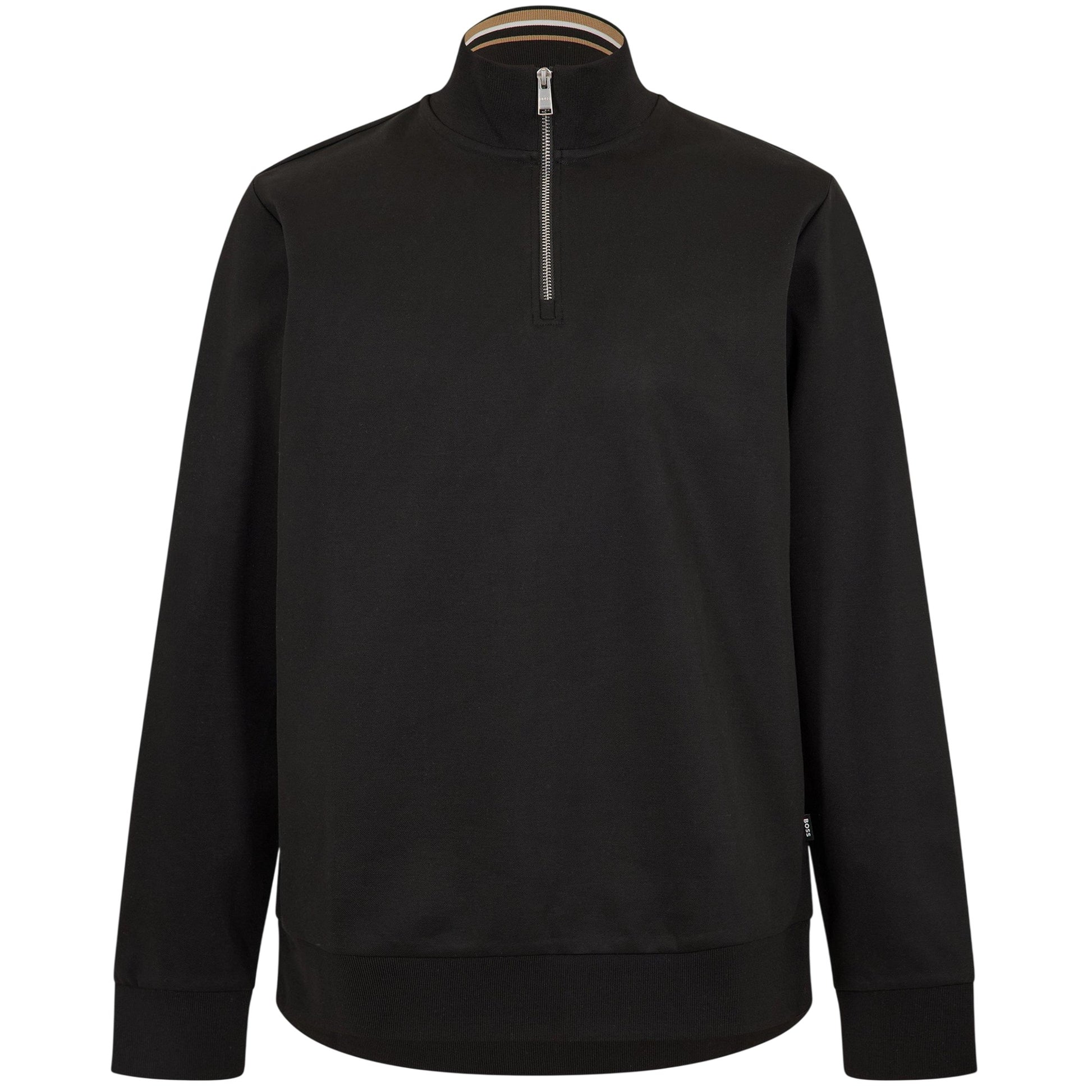 Black - Front - Boss Mens Stimmann Fleece Top
