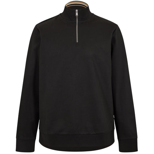 Black - Front - Boss Mens Stimmann Fleece Top