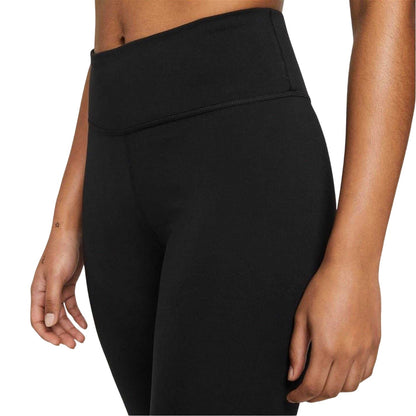 Black-White - Side - Nike Womens-Ladies One Cropped Tights