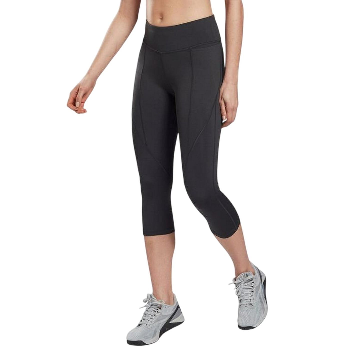Black - Side - Reebok Womens-Ladies Active Leggings