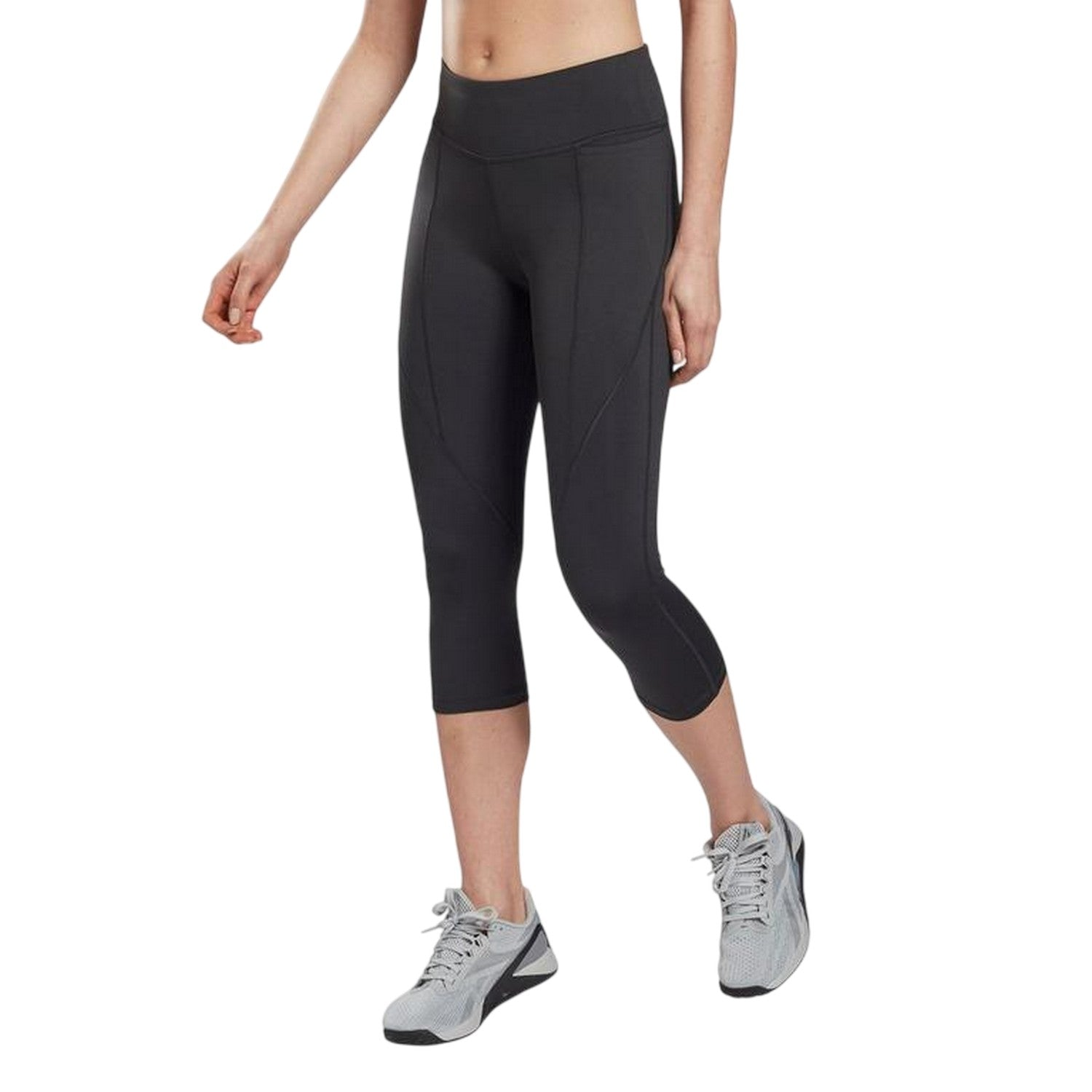Black - Side - Reebok Womens-Ladies Active Leggings