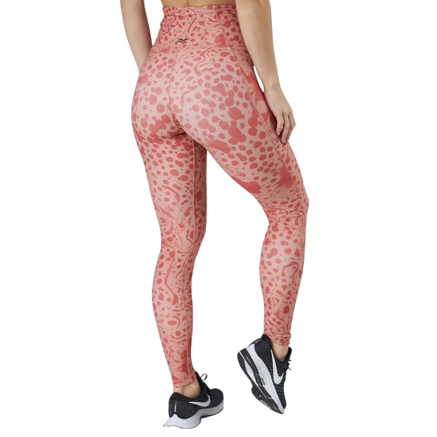 Calypso Coral - Pack Shot - Reebok Womens-Ladies Studio Lux HR 2.0 Safari Skinny Leggings
