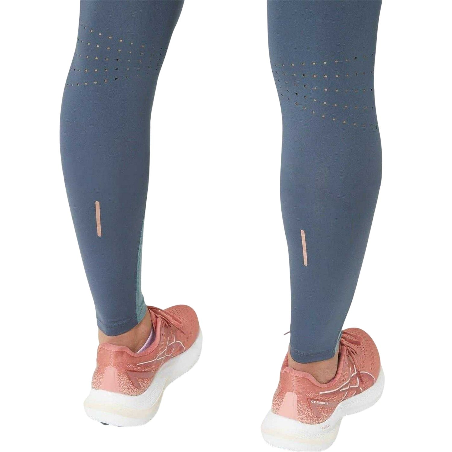 Teal - Side - Asics Womens-Ladies Nagino Running Leggings