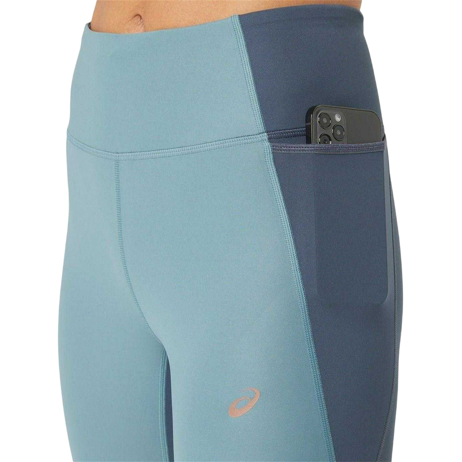 Teal - Lifestyle - Asics Womens-Ladies Nagino Running Leggings