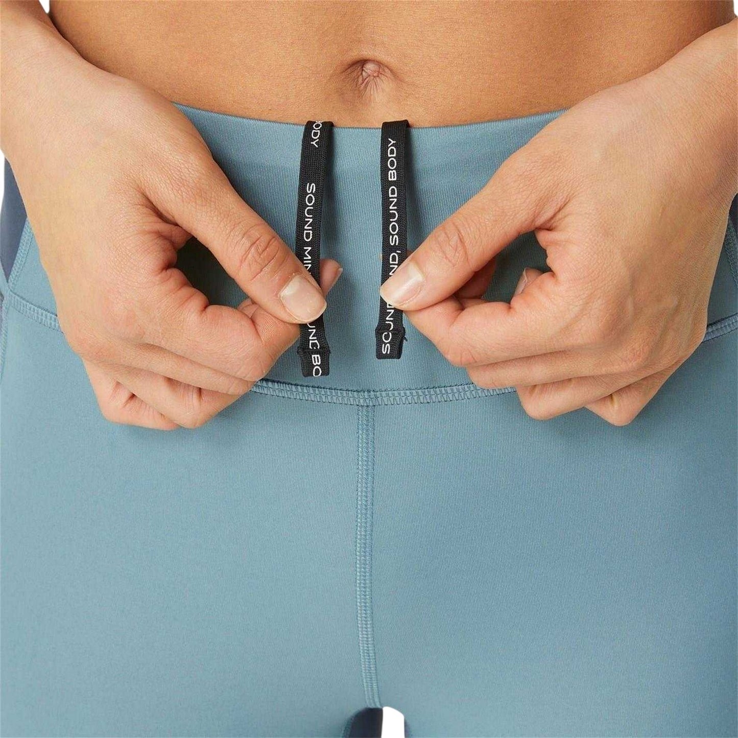 Teal - Pack Shot - Asics Womens-Ladies Nagino Running Leggings