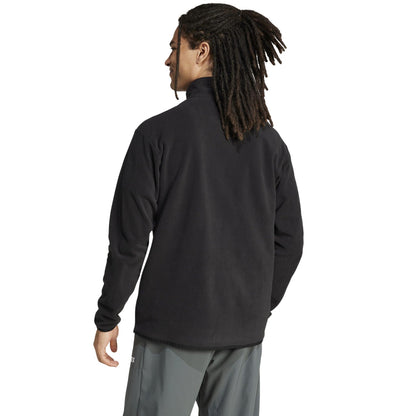 Black - Back - Adidas Mens Terrex Multi Essentials Half Zip Fleece Jacket