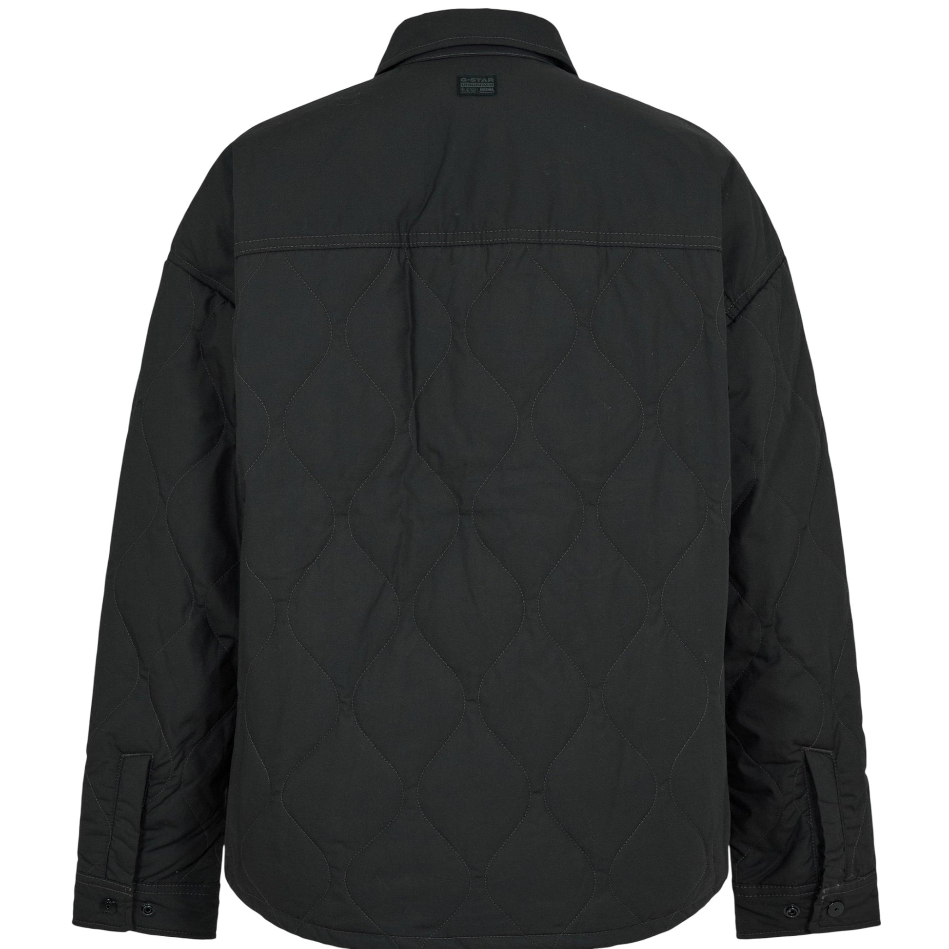 Dark Black - Back - G-Star Mens Quilted Oversized Jacket