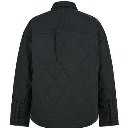 Dark Black - Back - G-Star Mens Quilted Oversized Jacket
