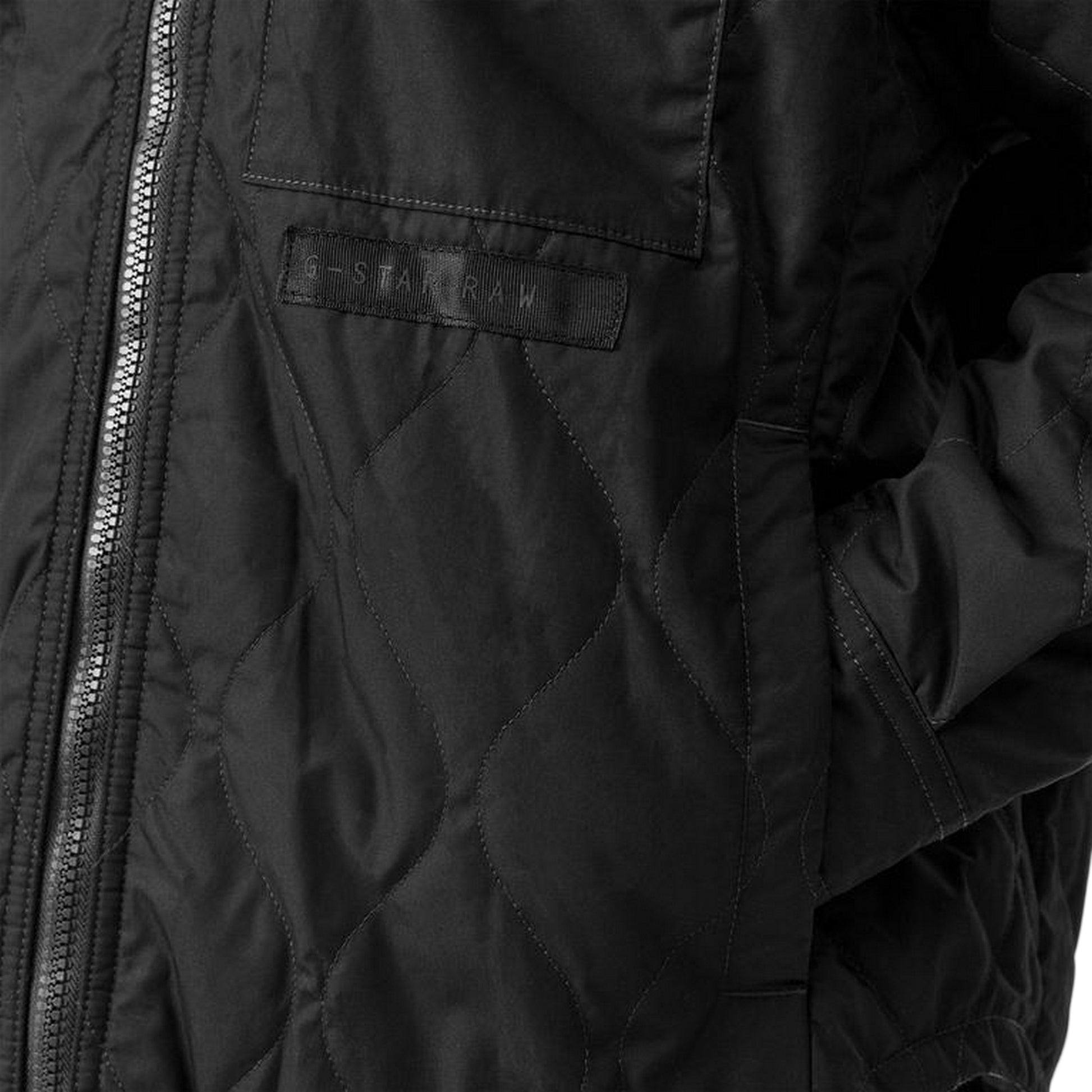 Dark Black - Lifestyle - G-Star Mens Quilted Oversized Jacket