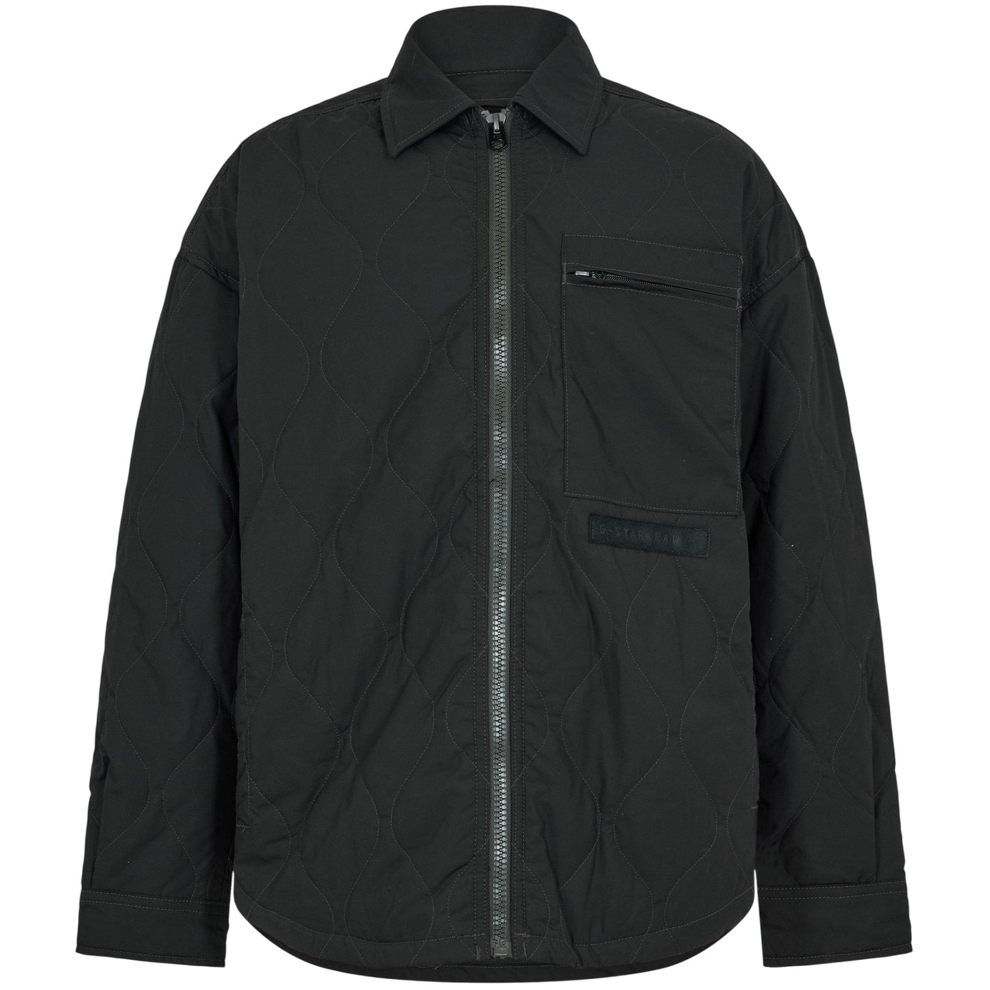 Dark Black - Front - G-Star Mens Quilted Oversized Jacket