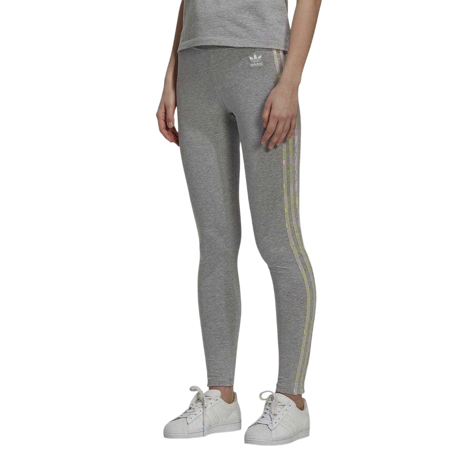 Grey - Lifestyle - Adidas Womens-Ladies Trefoil Fitted Leggings
