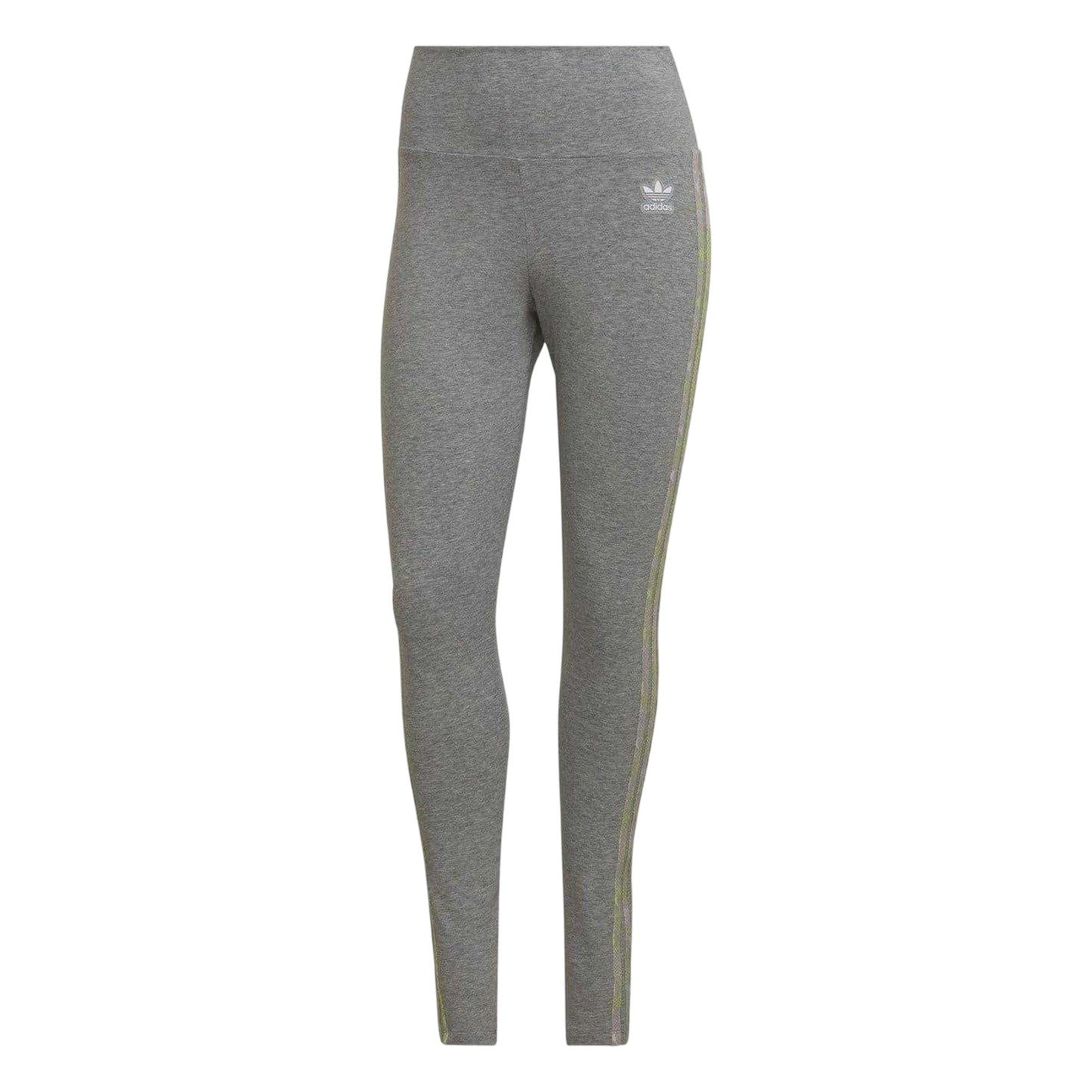 Grey - Front - Adidas Womens-Ladies Trefoil Fitted Leggings