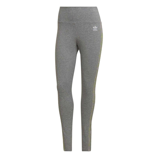 Grey - Front - Adidas Womens-Ladies Trefoil Fitted Leggings