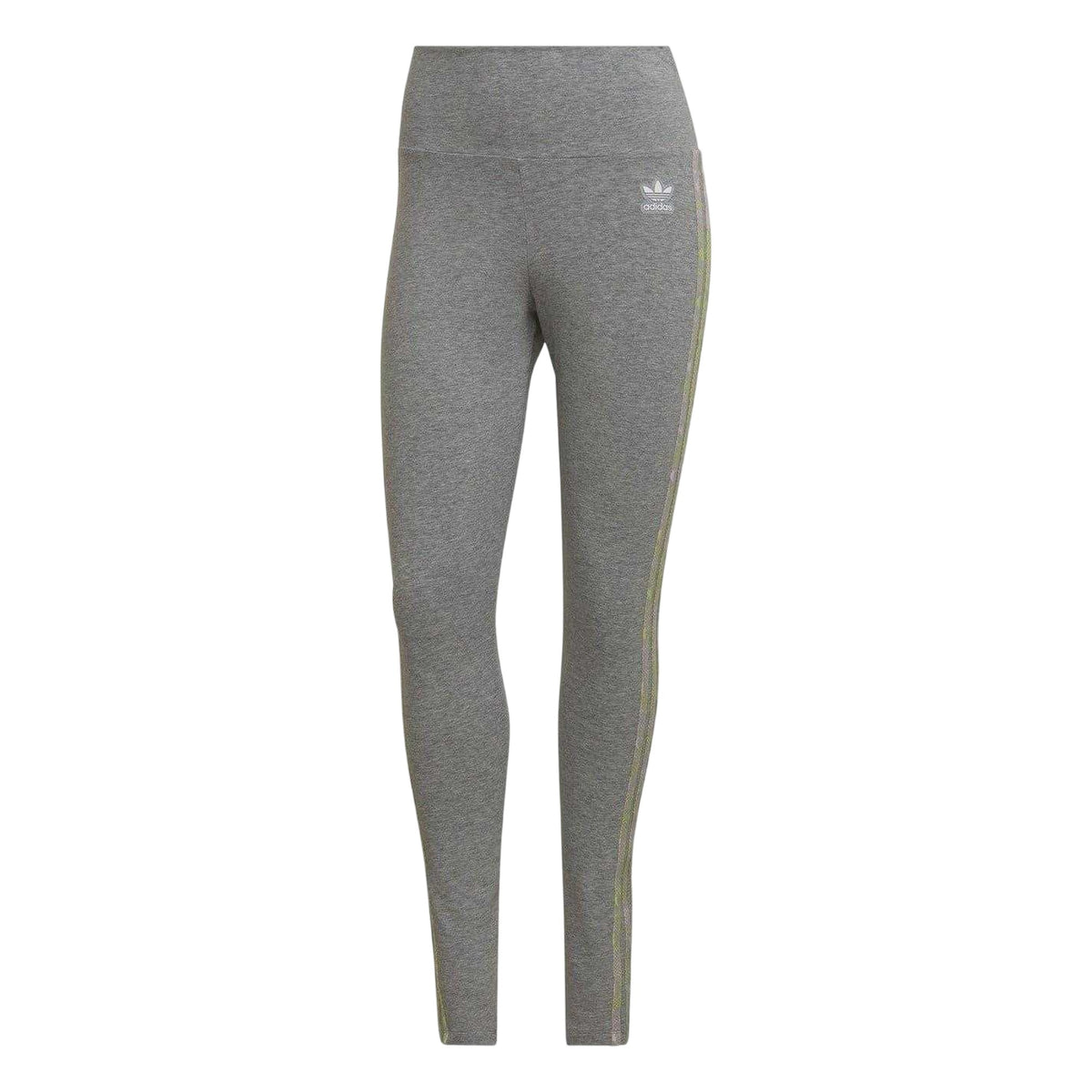Grey - Front - Adidas Womens-Ladies Trefoil Fitted Leggings
