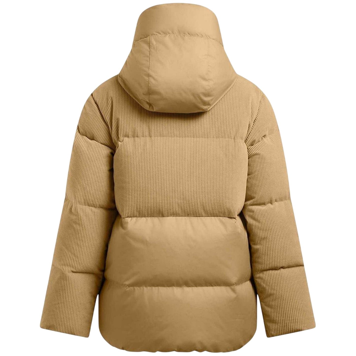 Brown - Back - Under Armour Womens-Ladies Limitless Corduroy Quilted Puffer Jacket