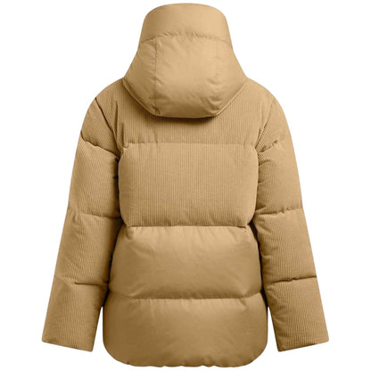 Brown - Back - Under Armour Womens-Ladies Limitless Corduroy Quilted Puffer Jacket